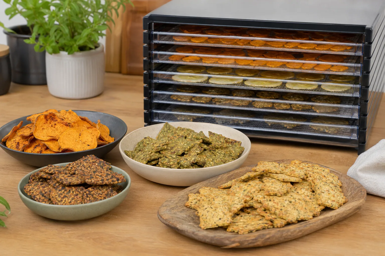 Herzhafte Chips & Cracker aus dem Doerrautomat: Rezepte fuer Snacks