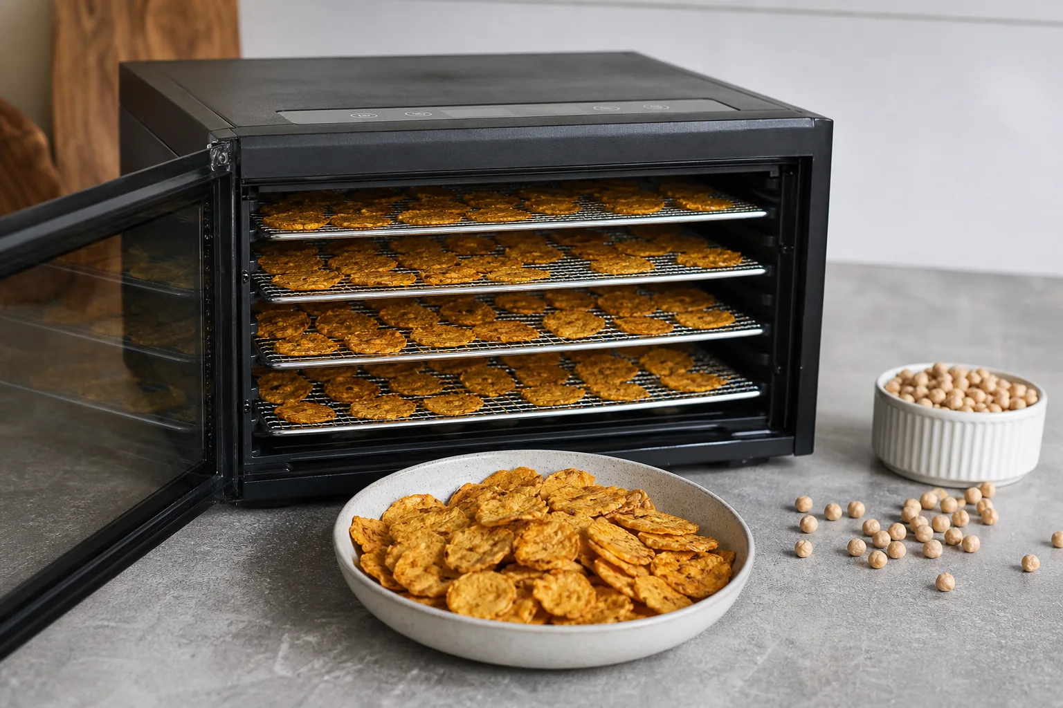 Kichererbsen-Chips im Doerrautomat – proteinreicher Snack